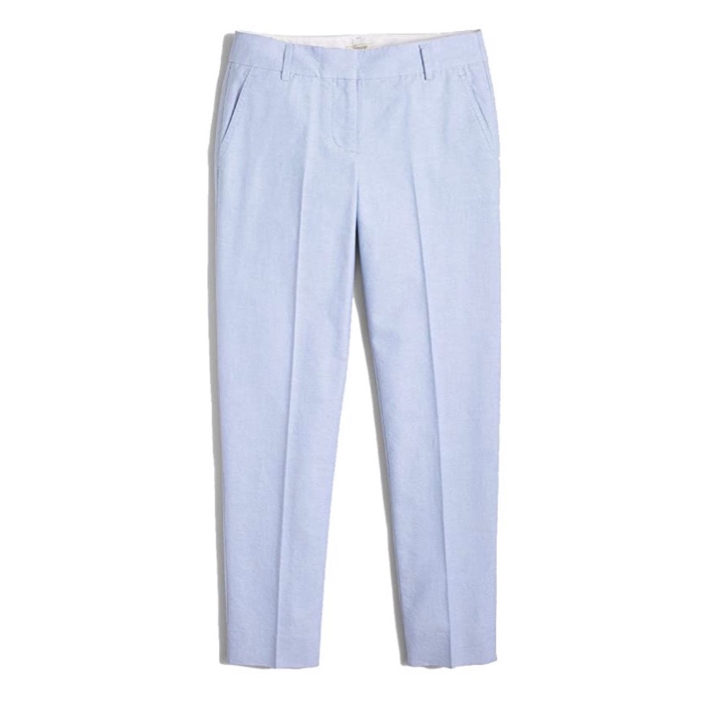 J Crew light blue cotton capris